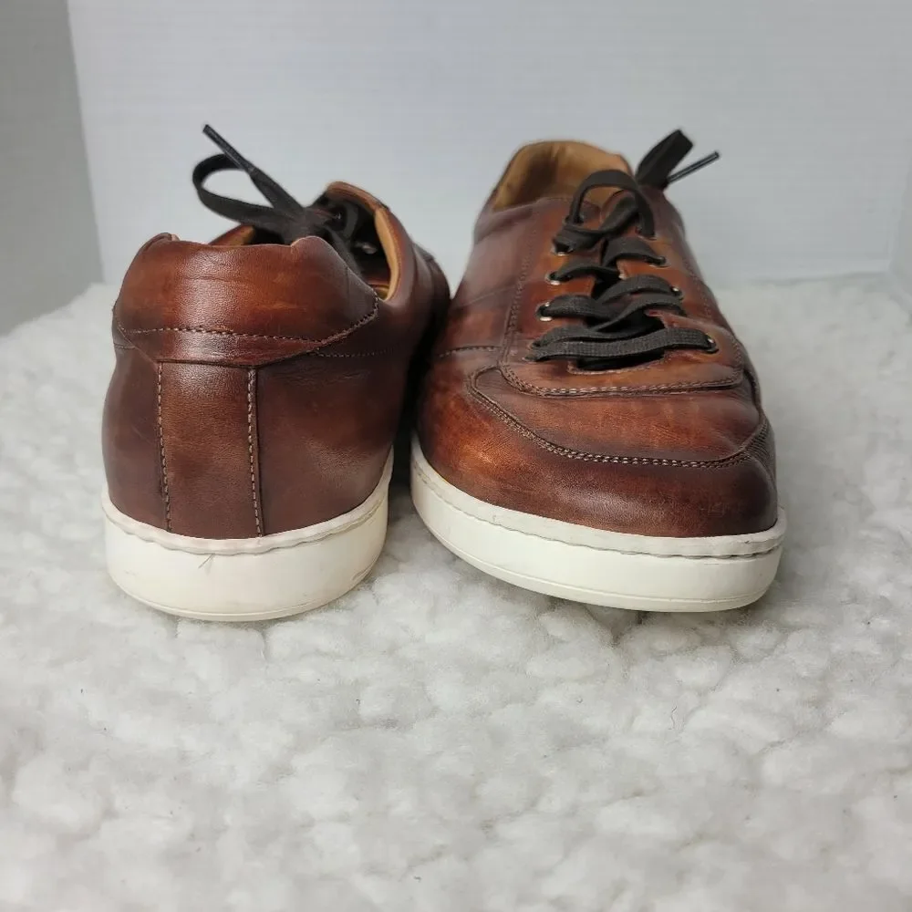 Magnanni Bobbie Men's Sneaker Size 12M Cognac Tabaco Brown Leather Low To